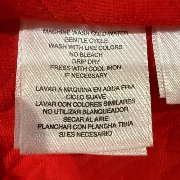 Anne Klein Red Quilted Moto Jacket Zip Front Size M - Picture 9 of 10